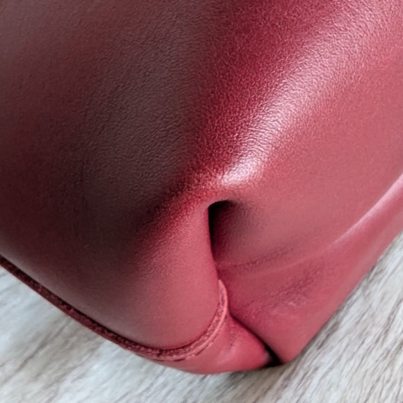 Portland Leather Mini Crossbody Tote in Berry Good - Picture 11 of 14